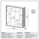 Ver imagem 3 de Roupeiro Menfis 2 Portas com Espelho Cor Off White 223cm - 66690