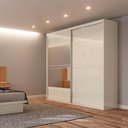 Ver imagem 2 de Roupeiro Menfis 2 Portas com Espelho Cor Off White 223cm - 66690