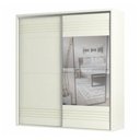 Ver imagem 1 de Roupeiro Menfis 2 Portas com Espelho Cor Off White 223cm - 66690