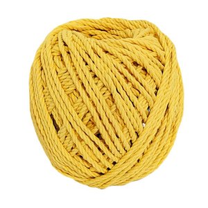 Cordão de Algodão Torcido São Francisco Amarelo 120 Metros