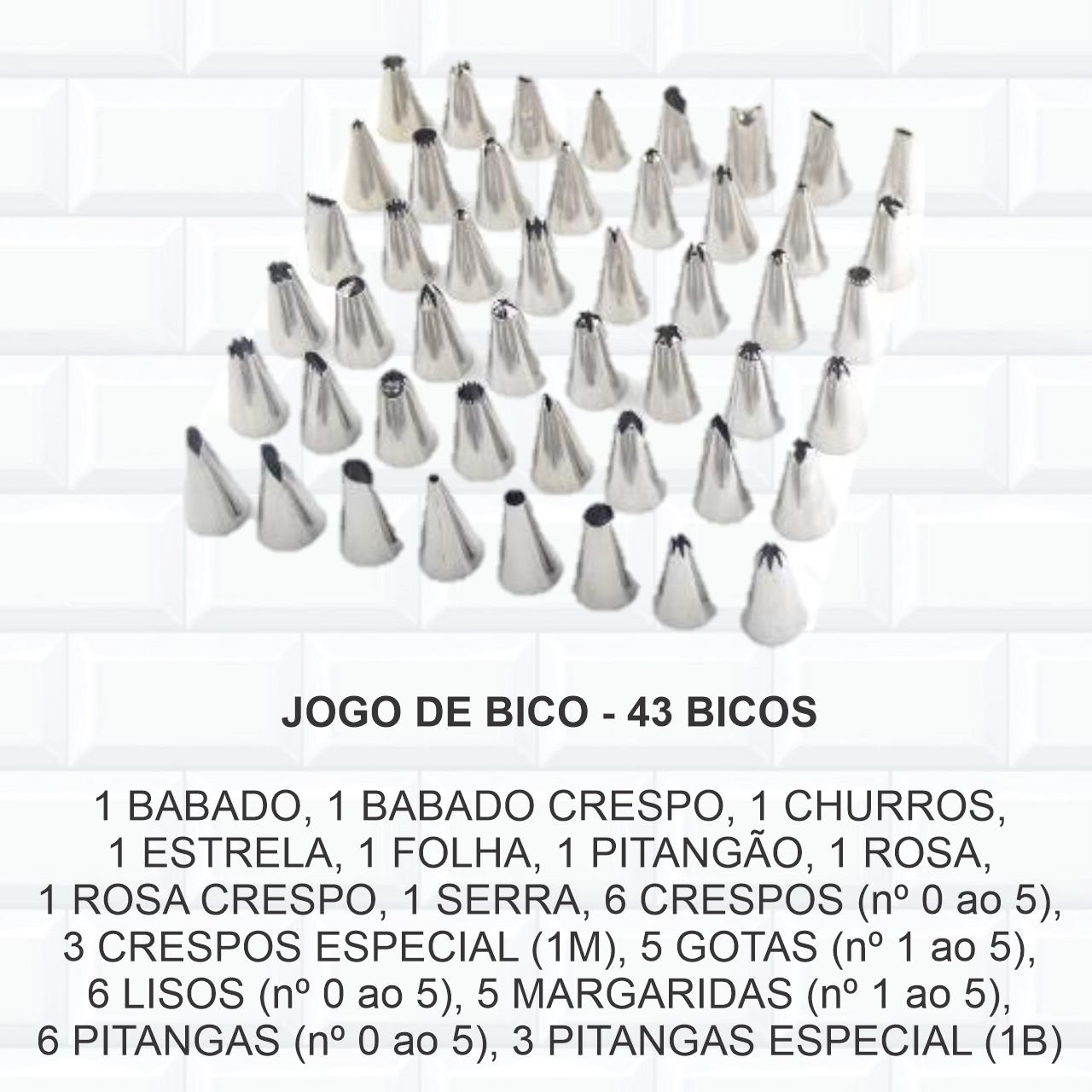 Bicos De Confeitar Jogo Bico Inox Kit