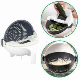 Ralador Legumes Escorredor Fatiador de Alimentos Descascador Multifuncional 9 Peças - 2