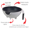 Ralador Legumes Escorredor Fatiador de Alimentos Descascador Multifuncional 9 Peças - 3