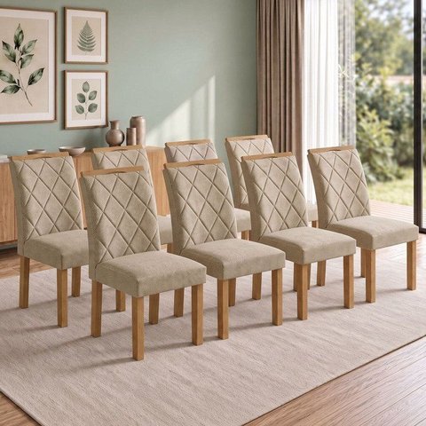 Conjunto 8 Cadeiras para Sala de Jantar Arthus