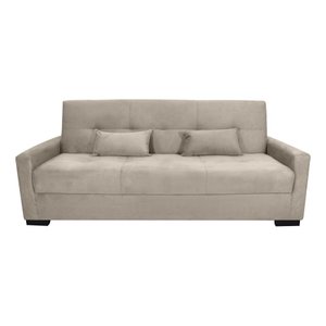 Sofá Cama Lavínia 3 Lugares Suede Bege Matrix