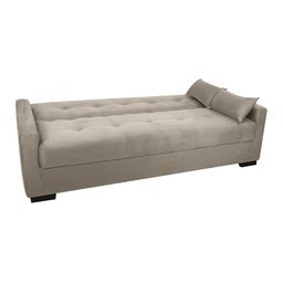 Sofá Cama Lavínia 3 Lugares Suede Bege Matrix - 7