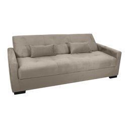 Sofá Cama Lavínia 3 Lugares Suede Bege Matrix - 5