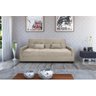 Sofá Cama Lavínia 3 Lugares Suede Bege Matrix - 2