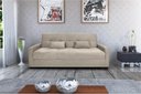 Ver imagem 2 de Sofá Cama Lavínia 3 Lugares Suede Bege Matrix