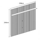 Ver imagem 2 de Painel para Sala New Guaporé para TV até 75" 245cm MDP Frisado Cumaru Madetec Móveis