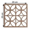 Kit 100 Peças Painel Vazado Cobogó Mdf 20x20 - 4