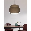 Ver imagem 3 de Lustre para Sala de Jantar Vivare Md-4392 Cúpula em Tecido 40cm Cáqui 127/220v