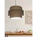 Ver imagem 4 de Lustre para Sala de Jantar Vivare Md-4392 Cúpula em Tecido 40cm Cáqui 127/220v