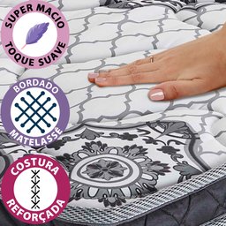 Colchão Queen BF Molas Ensacada Pillow Ortopédica Relax 158x198  - 6