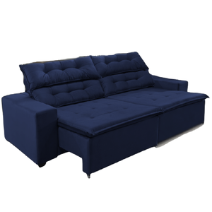 Sofá Concept 3,00 metros Retrátil e recinável com Mola Suede Light Azul - Sofá na Web
