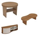 Ver imagem 2 de Conjunto 3 Peças Sala de Estar Mesa de Apoio e Mesa de Centro e Rack Magnum
