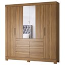 Ver imagem 1 de Guarda Roupa Casal 4 Portas 6 Gavetas Cadis D02 Amendola Touch - Mpozenato