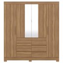 Ver imagem 5 de Guarda Roupa Casal 4 Portas 6 Gavetas Cadis D02 Amendola Touch - Mpozenato