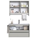 Ver imagem 6 de Kit Gabinete Suspenso com Cuba e Espelheira 80cm Arenas Proddy