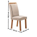 Ver imagem 3 de Mesa de Jantar Carolina 180cm Tampo MDF Vidro Canto Copo com 6 Cadeiras Lorena