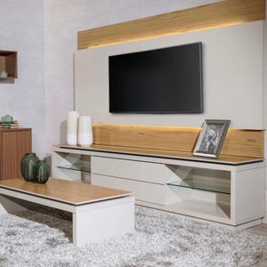 Painel para Tv até 75 " New Lincoln 240cm Cinamomo Off White Província