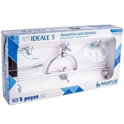 Kit De Acessórios Para Banheiro Ideale Com 5 Peças Verde - 1 Kit De Acessórios Para Banheiro Ideale Com 5 Peças Verde - 1