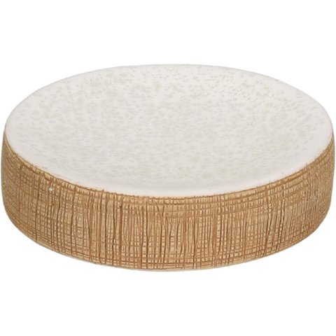 Jogo 4 Peças Jogos de Banheiro de Cerâmica Bege 21.0x7.0x7.0cm Decoração Casa