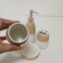 Ver imagem 6 de Jogo 4 Peças Jogos de Banheiro de Cerâmica Bege 21.0x7.0x7.0cm Decoração Casa