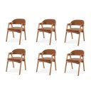 Ver imagem 2 de Kit 6 Cadeiras para Mesa de Jantar Gaia