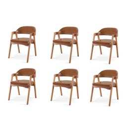 Kit 6 Cadeiras para Mesa de Jantar Gaia - 1