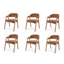 Ver imagem 3 de Kit 6 Cadeiras para Mesa de Jantar Gaia Yescasa