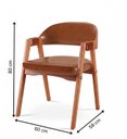 Ver imagem 5 de Kit 6 Cadeiras para Mesa de Jantar Gaia Yescasa Marrom
