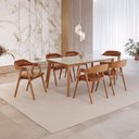 Ver imagem 3 de Kit 6 Cadeiras para Mesa de Jantar Gaia Yescasa Marrom