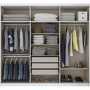 Ver imagem 2 de Guarda-Roupa Casal 6 Portas 3 Gavetas Melvin Espresso Móveis