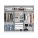 Ver imagem 4 de Guarda-Roupa Casal 6 Portas 3 Gavetas Melvin Espresso Móveis