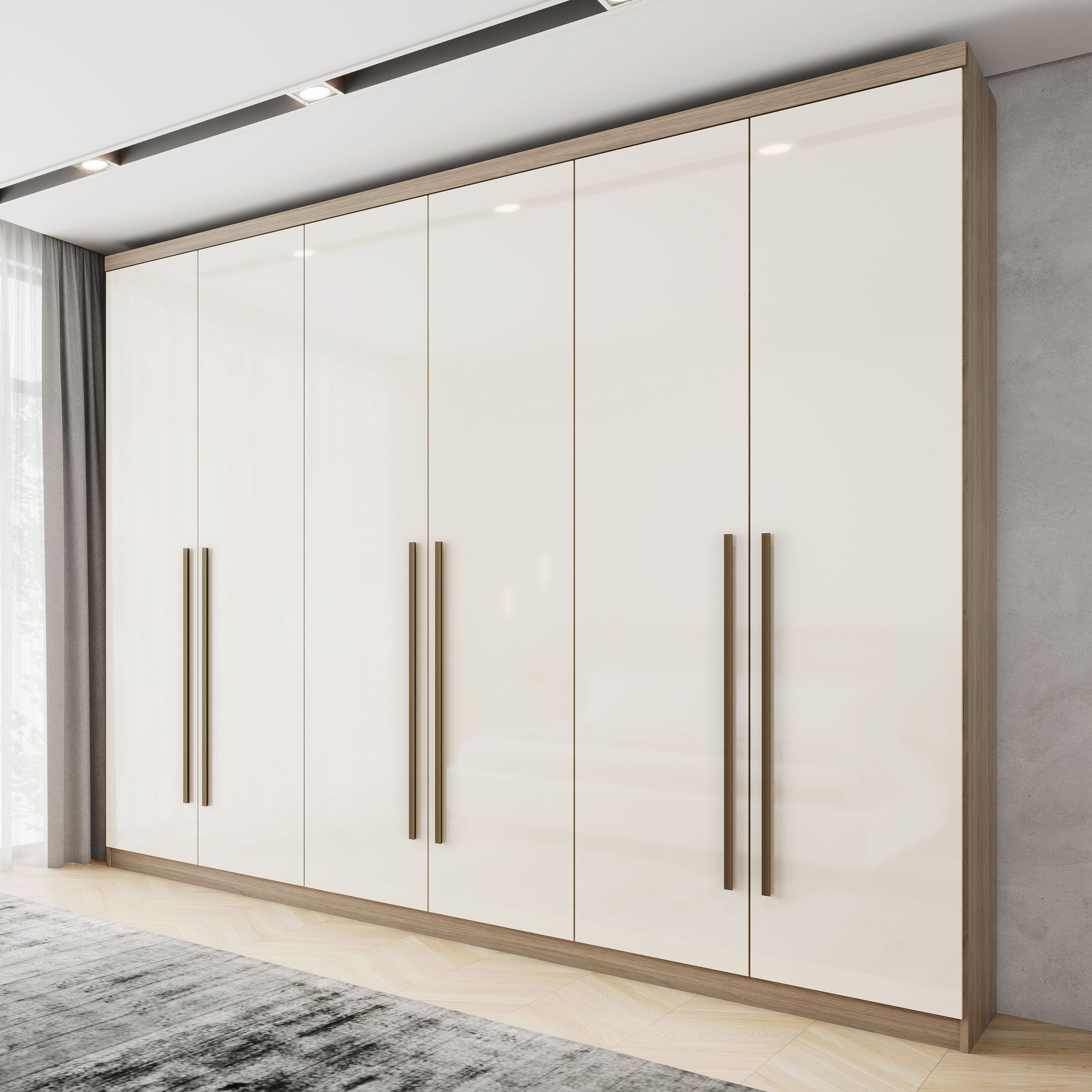 Guarda-Roupa Casal 6 Portas 3 Gavetas Melvin Espresso Móveis