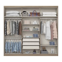 Guarda-Roupa Casal 6 Portas 3 Gavetas Melvin Espresso Móveis - 4