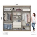 Ver imagem 3 de Guarda-Roupa Casal 6 Portas 3 Gavetas Melvin Espresso Móveis