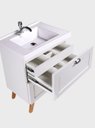 Ver imagem 4 de Gabinete para Banheiro com Cuba 60cm Mdf Branco Milano - On Móveis