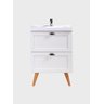 Gabinete para Banheiro com Cuba 60cm Mdf Branco Milano - On Móveis - 2