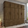 Guarda Roupa Casal Triplex 10 Portas 00100100 Malbec LPA - 8