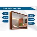 Ver imagem 4 de Guarda Roupa Casal 3 Portas de Correr e 6 Gavetas C/ Espelho Passion Plus Freijo Cumaru - Novo