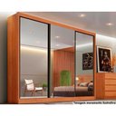 Ver imagem 1 de Guarda Roupa Casal 3 Portas de Correr e 6 Gavetas C/ Espelho Passion Plus Freijo Cumaru - Novo