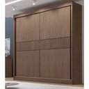 Ver imagem 1 de Guarda Roupa Cancun 2 Portas 100%MDF Ripado - Ddoro Móveis