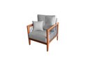 Ver imagem 4 de Kit 2 Poltrona Paris corda nautica luxury linho Cinza com almofadas
