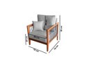 Ver imagem 6 de Kit 2 Poltrona Paris corda nautica luxury linho Cinza com almofadas