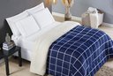 Ver imagem 5 de Coberdrom Sherpa e Flannel Austin Solteiro Manta 150g 01 Peça - Marinho Bia Enxovais