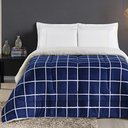 Ver imagem 2 de Coberdrom Sherpa e Flannel Austin Solteiro Manta 150g 01 Peça - Marinho Bia Enxovais
