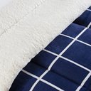 Ver imagem 4 de Coberdrom Sherpa e Flannel Austin Solteiro Manta 150g 01 Peça - Marinho Bia Enxovais