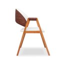 Ver imagem 3 de Cadeira Sala de Jantar em Madeira Luiza Sintético Ds Home